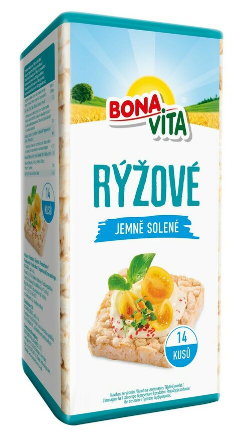 BONAVITA Ryžové chlebíčky jemne solené 120g cena za 1 kartón (10 kusov)