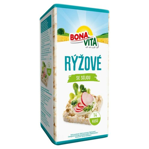 BONAVITA Ryžové chlebíčky so sójou 120g cena za 1 kartón (10 kusov)