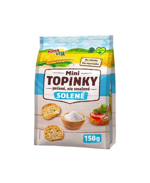 Mini topinky solené 150g cena za 1 kartón (10 kusov)